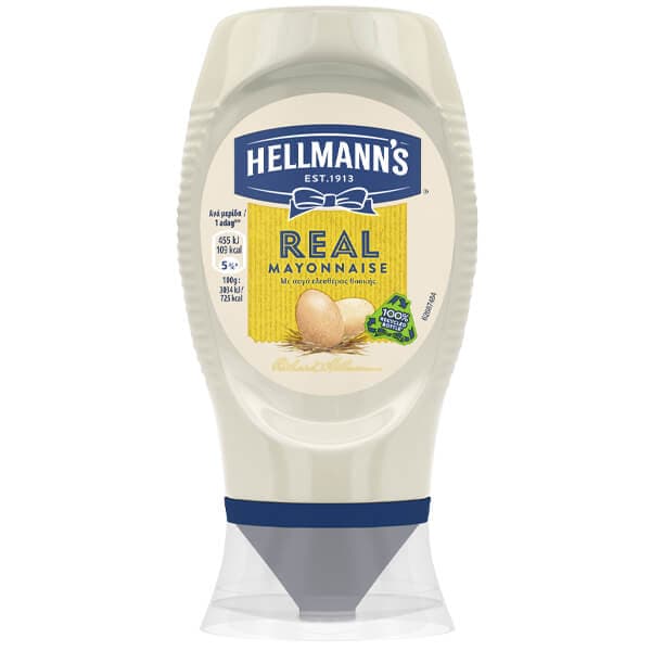 Μαγιονέζα Hellmann's Real Top Down 250ml Μαγιονέζα