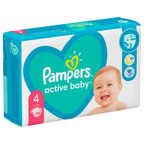 Pampers Active Baby No4 Βρεφικές Πάνες