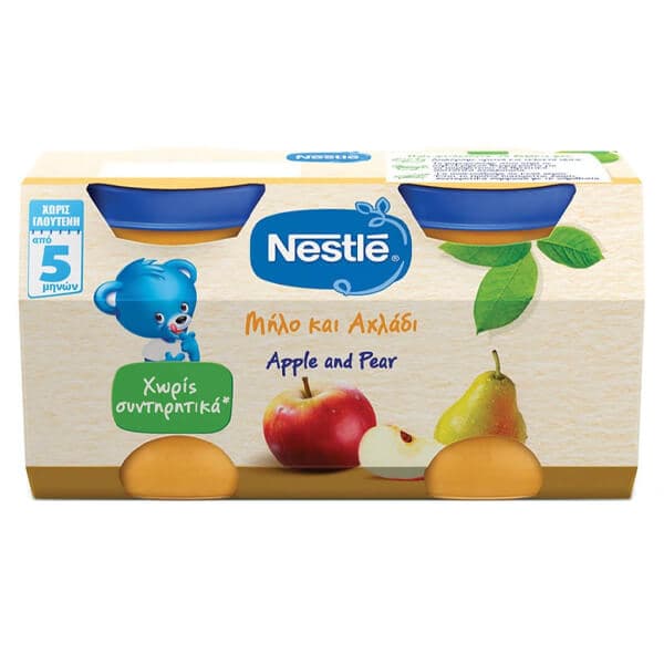 Φρουτοπουρές Αχλάδι και Μήλο Nestle Παιδικές Τροφές