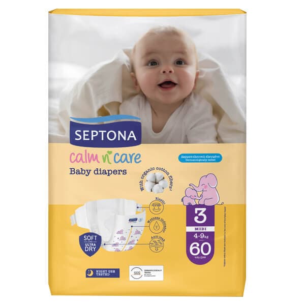 Πάνες Septona Calm N' Care Baby Diapers Midi No 3