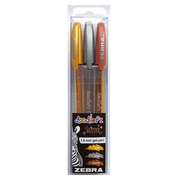 Στυλό Doodlerz Glitter Gel Zebra Γραφική Ύλη