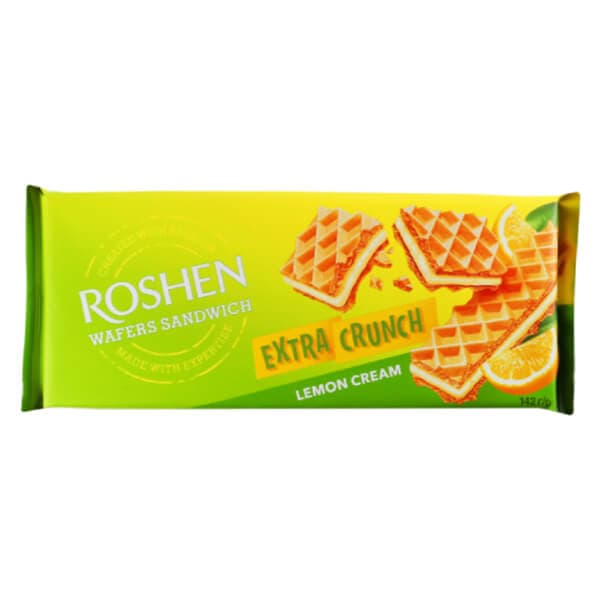 Τραγανή Γκοφρέτα Λεμόνι Roshen Γκοφρέτα