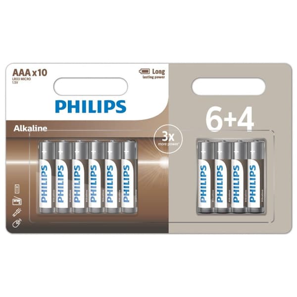 Μπαταρία Αλκαλική Aaa Philips Μπαταρίες