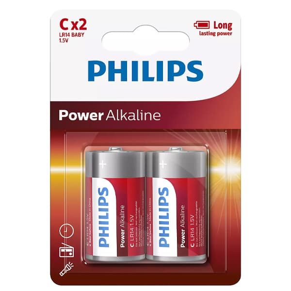 Μπαταρία Αλκαλική C Philips Μπαταρίες