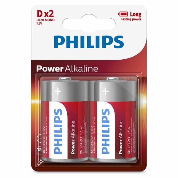 Μπαταρία Αλκαλική D Philips Μπαταρίες