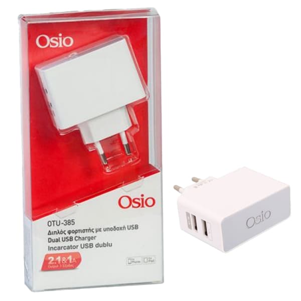 Φορτιστής Usb Osio Αξεσουάρ Κινητών