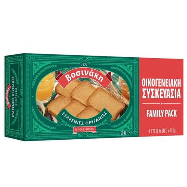 Φρυγανιά Σίτου Βοσινάκη Family Pack 500gr Φρυγανιές