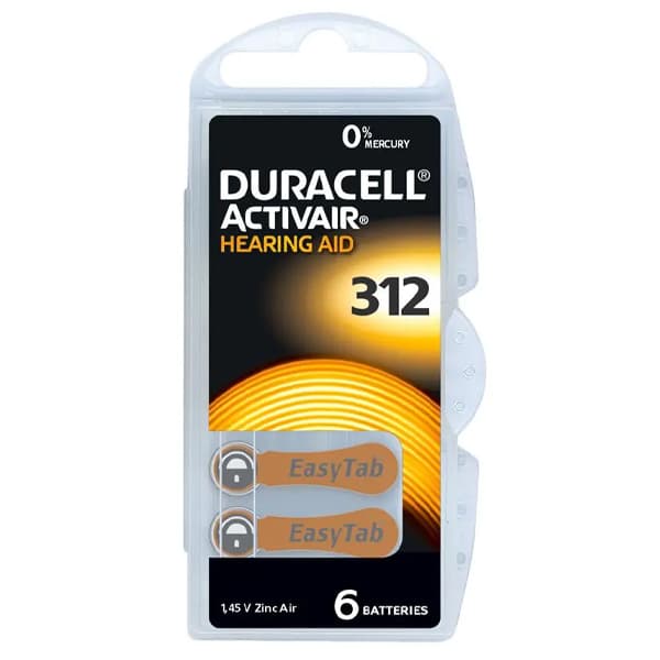 Μπαταρίες Βαρηκοΐας Duracell Da 312 Μπαταρίες