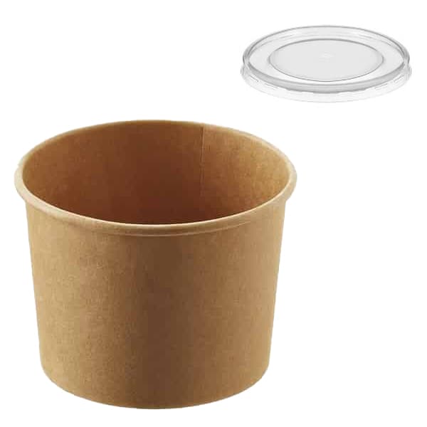 Κραφτ Μπωλ Σούπας Καπάκι Συσκευασία Take Away