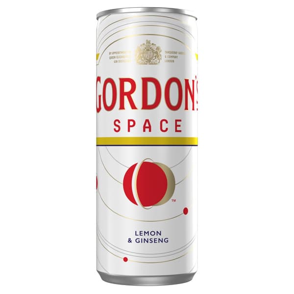 Gordon's Space Lemon and Ginseng Αναψυκτικό με Αλκοόλ