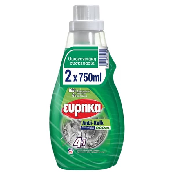 Εύρηκα Antikalk Eco Gel Αποσκληρυντικό Πλυντηρίου