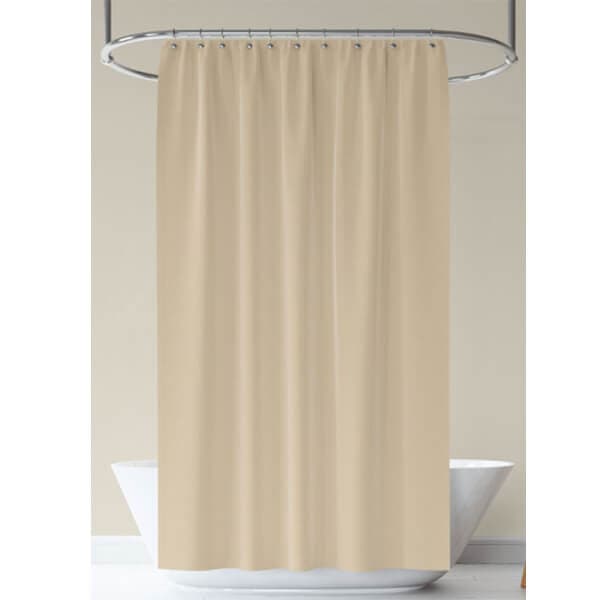 Κουρτίνα Μπάνιου TNS 180x200 100% Polyester Μπεζ Κουρτίνα Μπάνιου