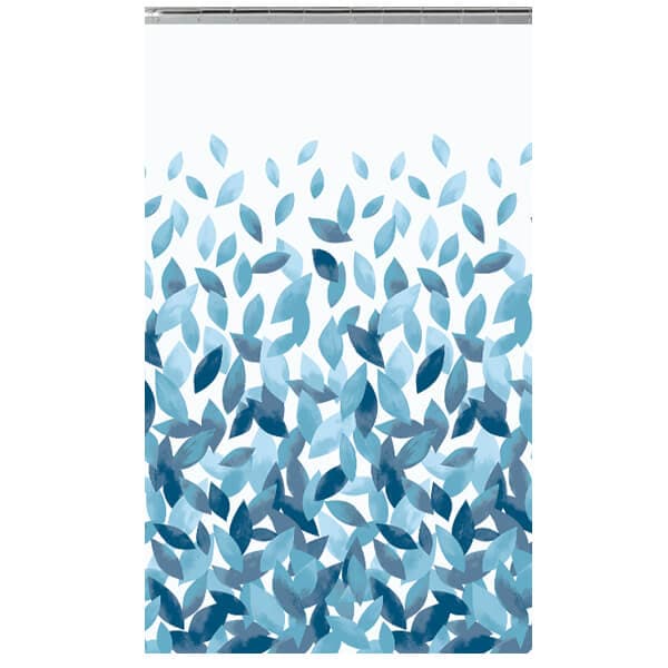 Κουρτίνα Μπάνιου Leafs TNS 180x200 100% Polyester Μπλε Κουρτίνα Μπάνιου