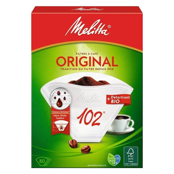 Φίλτρα Καφέ Melitta 102 Vit Φίλτρα Καφέ