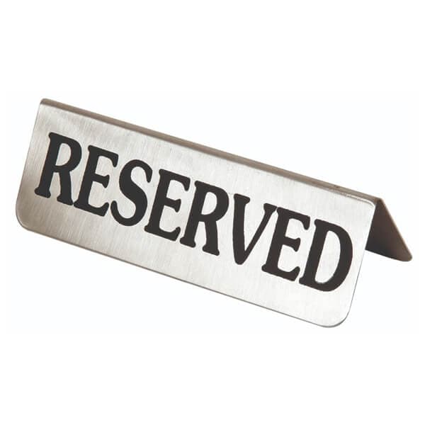 Σταντ Ινοξ Reserved Σταντ Τραπεζιού