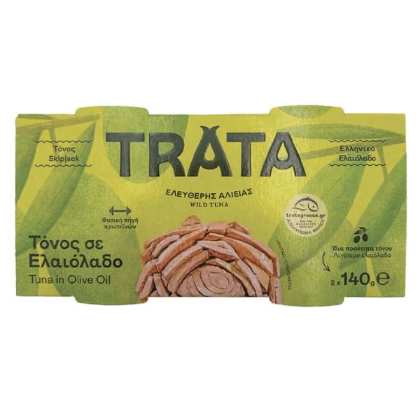 Τόνος Τράτα Σε Ελαιόλαδο 2x140gr Κονσέρβα Ψαριού