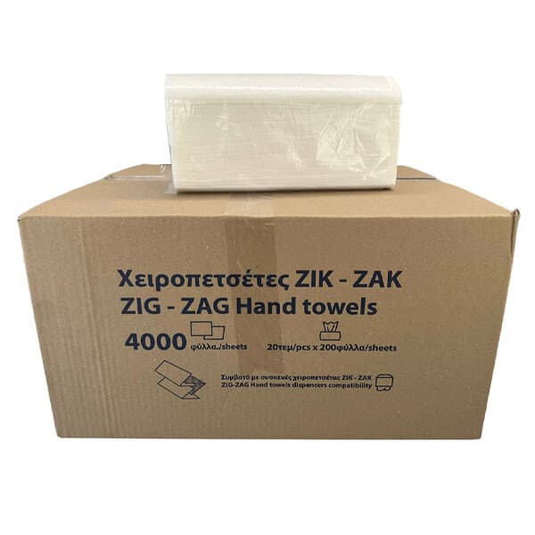 Χειροπετσέτα Ζικ Ζακ Λευκή Χειροπετσέτες