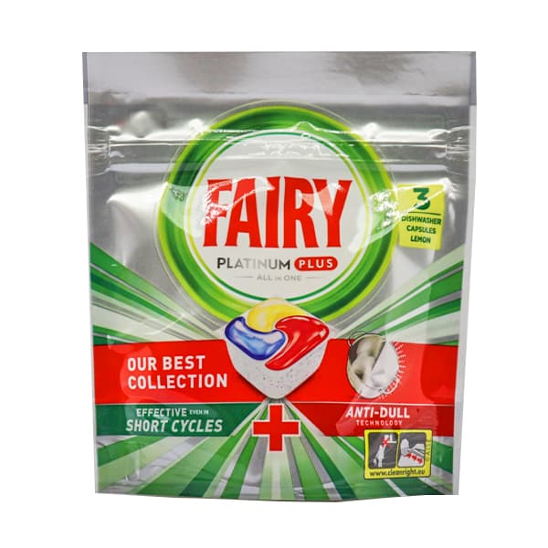 Fairy Caps Platinum Plus Anti-Dull Καθαριστικά Πλυντηρίου Πιάτων