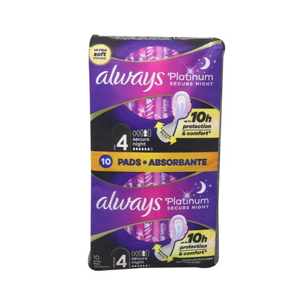 Σερβιέτες Always Ultra Platinum Secure Night Νύχτας