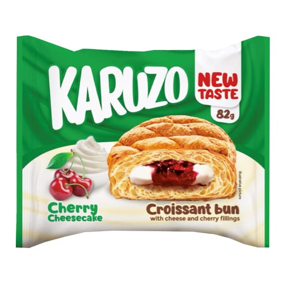 Κρουασάν Bun Cheesecake Κεράσι Karuzo Κρουασάν