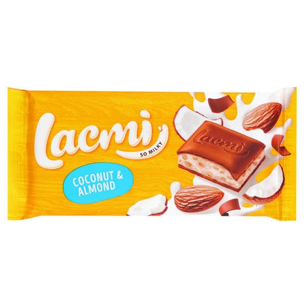 Σοκολάτα Roshen Lacmi Αμύγδαλα, Καρύδα και Δημητριακά 84gr Σοκολάτα