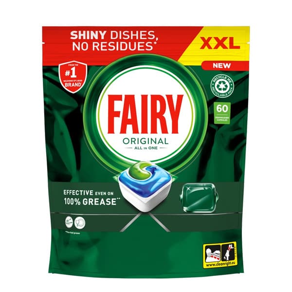 Caps Original Fairy 60 Τεμάχια Πλυντηρίου Πιάτων