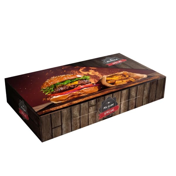 Luxury Κουτί Burger Πατάτες Κουτιά Ψητοπωλείου