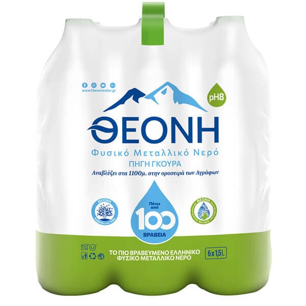 Φυσικό Μεταλλικό Νερό Θεόνη 1.5lt 6pack Εμφιαλωμένα Νερά