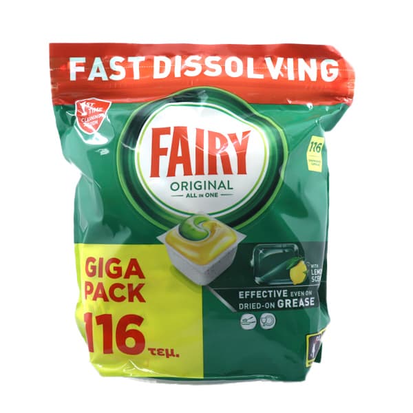 Fairy Caps Original 116 Τεμάχια Caps Πλυντηρίου