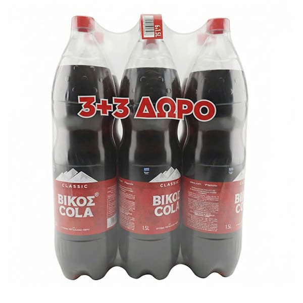 Βίκος Cola 6x1,5lit 3+3 Δώρο Αναψυκτικό