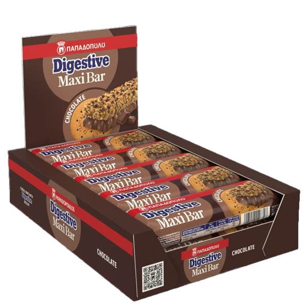 Digestive Maxi Bars Σοκολάτα Παπαδοπούλου Μπάρα Δημητριακών