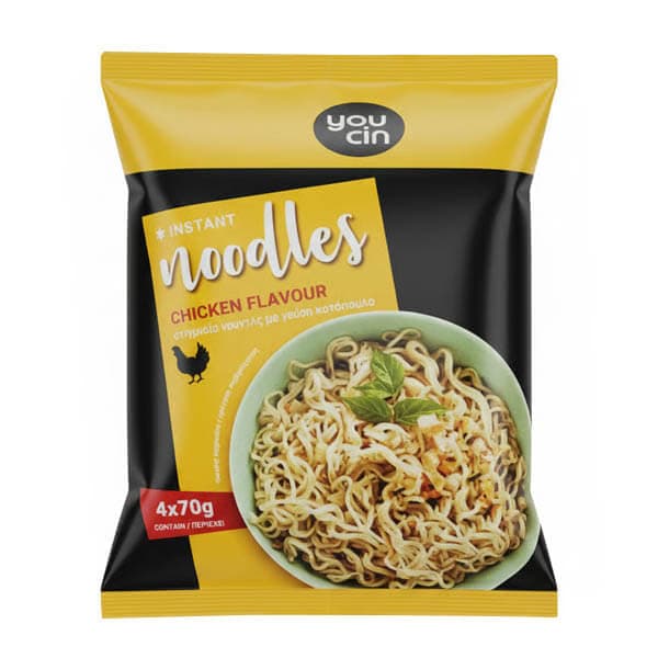 Noodles Κοτόπουλο Youcin Έτοιμα Μικρογεύματα