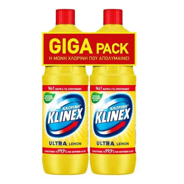 Χλωρίνη Παχύρευστη Λεμόνι Klinex 2x750ml Χλωρίνες