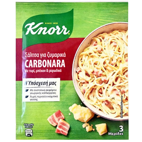 Σάλτσα Knorr Carbonara Σάλτσα Ζυμαρικών