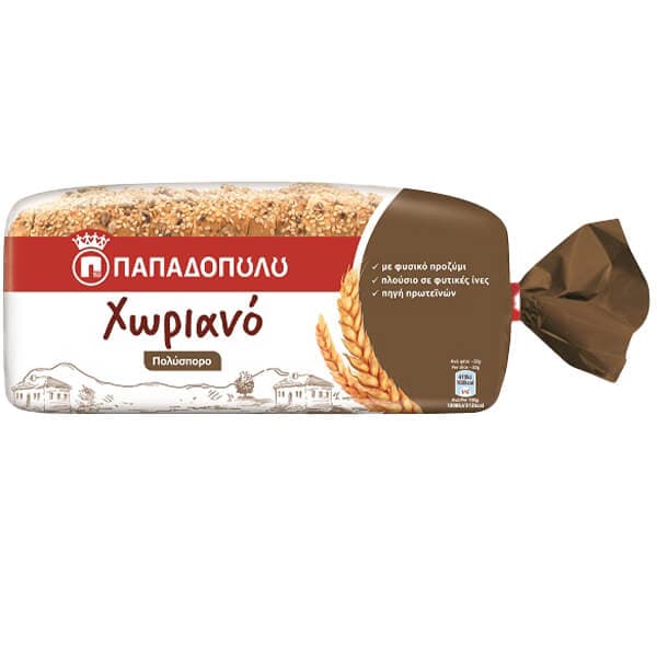 Τοστ Χωριανό Παπαδοπούλου Πολύσπορο Ψωμί Τοστ