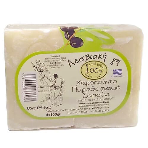 Σαπούνι Λέσβου Λευκό 4x100gr Σαπούνι