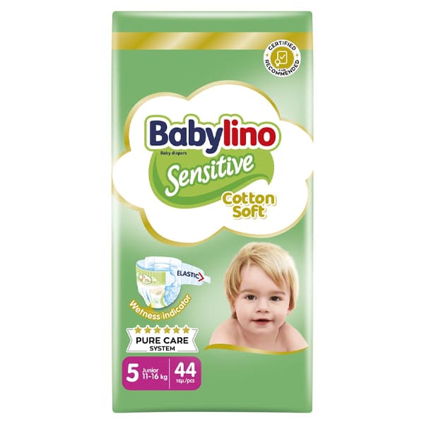 Πάνα Babylino Sensitive No5 44 τεμ. Βρεφικές Πάνες