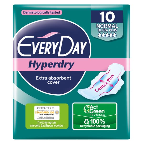 Σερβιέτες Everyday Hyperdry 10τεμ. Normal Ultra Plus