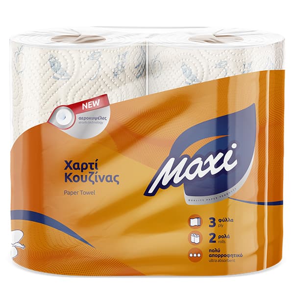 Χαρτί Κουζίνας 3φυλλο Maxi Χαρτιά Κουζίνας