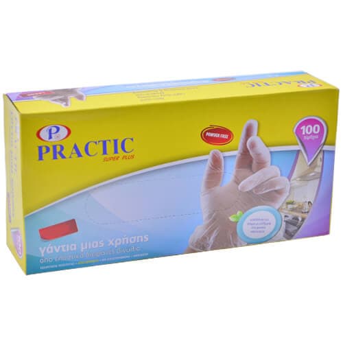 Γάντια Βινυλίου Απουδράριστα Practic Γάντια Κουζίνας