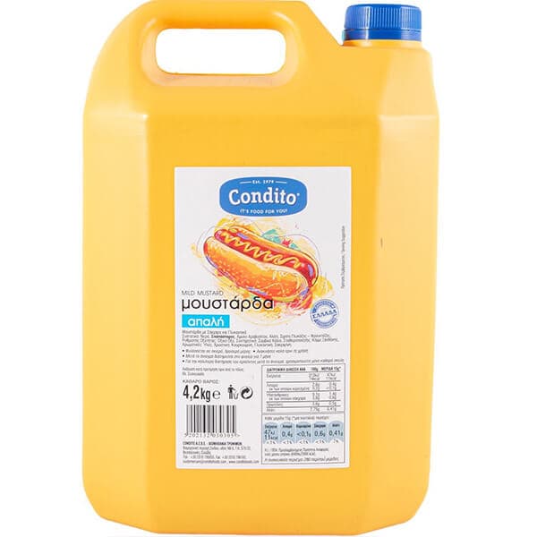 Μουστάρδα Απαλή Condito 4,2kg Μουστάρδα