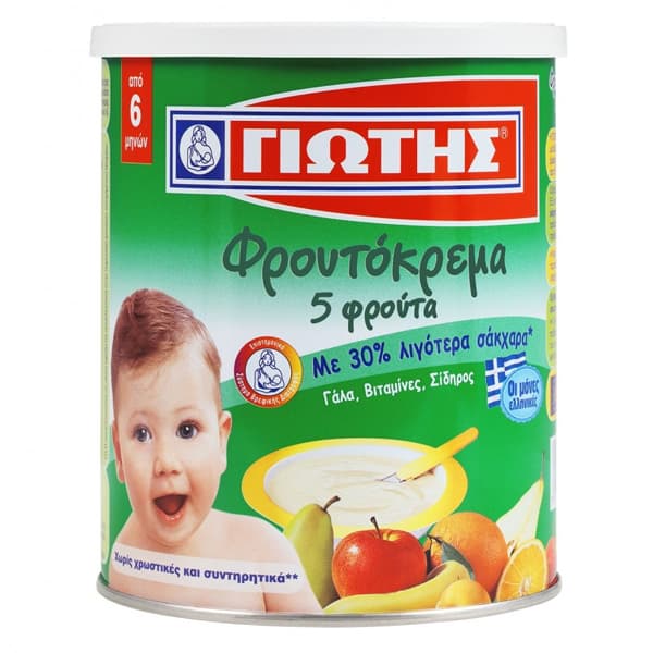 Φρουτόκρεμα 5 Φρούτα Γιώτης Παιδικές Τροφές
