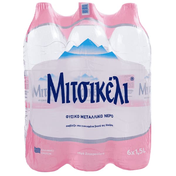 Φυσικό Μεταλλικό Νερό Μιτσικέλι 1.5lt 6pack Εμφιαλωμένο Νερό
