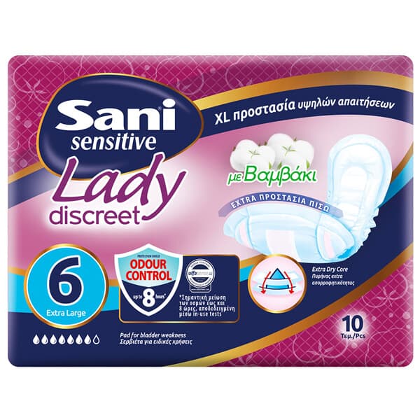 Sani Lady Σερβιέτες No6 Extra Large Σερβιέτες