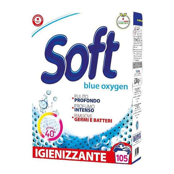 Σκόνη Πλυντηρίου Soft 105 Μεζ. 5,25kg Blue Oxygen Σκόνη Πλυντηρίου