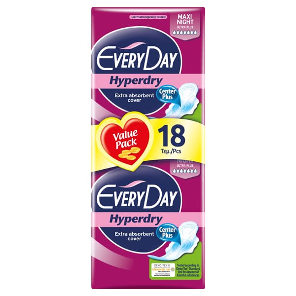 Σερβιέτες Everyday Maxi Night Ultra Plus ΣΕΡΒΙΕΤΕΣ - ΣΕΡΒΙΕΤΑΚΙΑ - ΤΑΜΠΟΝ