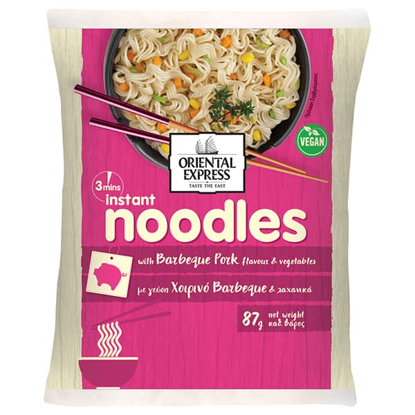 Noodles Χοιρινό Bbq Oriental Express Έτοιμα Μικρογεύματα