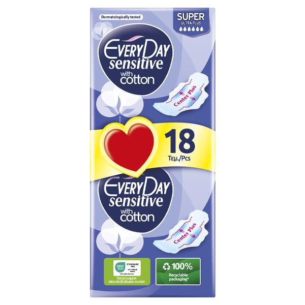 Σερβιέτες Everyday Sensitive Ultra Plus 18 τεμ. Σερβιέτες Υγιεινής