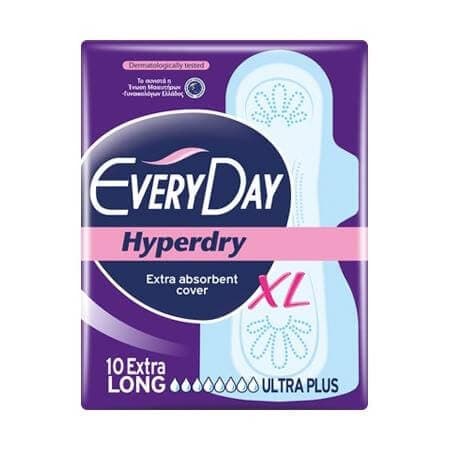 Σερβιέτες Hyperdry Extra Long Προσωπική Υγιεινή