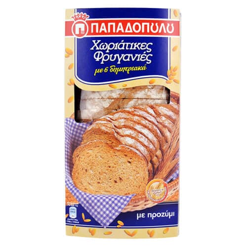 Φρυγανιές Χωριάτικες 6 Δημητριακά Παπαδοπούλου Φρυγανιές